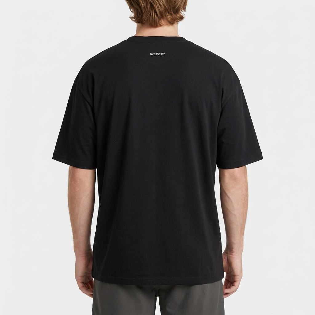 INSPORT mens Scuba tee in black, back close-up