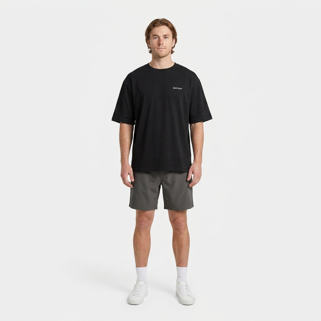 INSPORT mens Scuba tee in black, front view