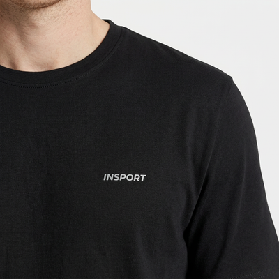 INSPORT mens Scuba tee in black, chest logo detail