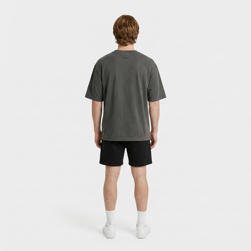 INSPORT mens Scuba tee in charcoal, back view