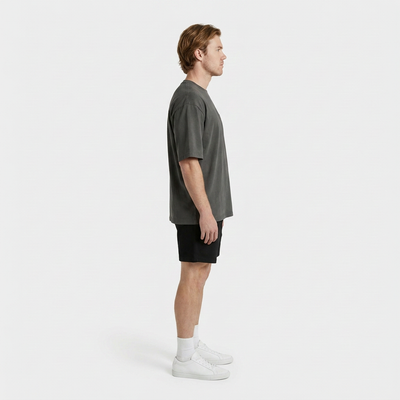 INSPORT mens Scuba tee in charcoal, side view