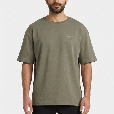 INSPORT mens Scuba tee in moss, front close-up