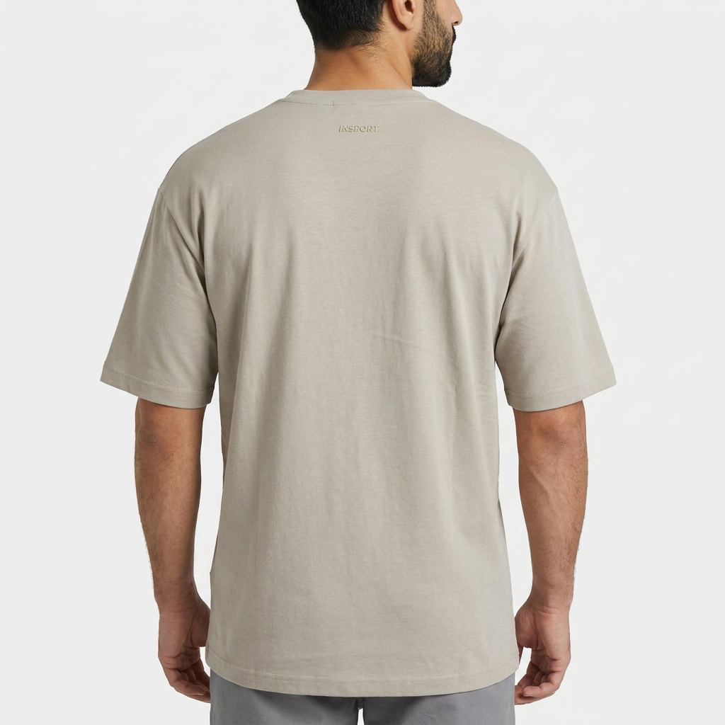 INSPORT mens Scuba tee in stone, back close-up