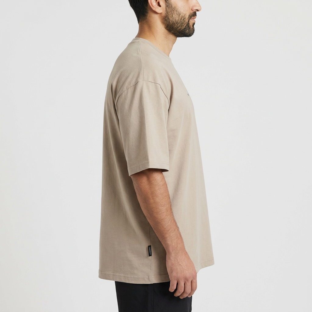 INSPORT mens Scuba tee in stone, side close-up