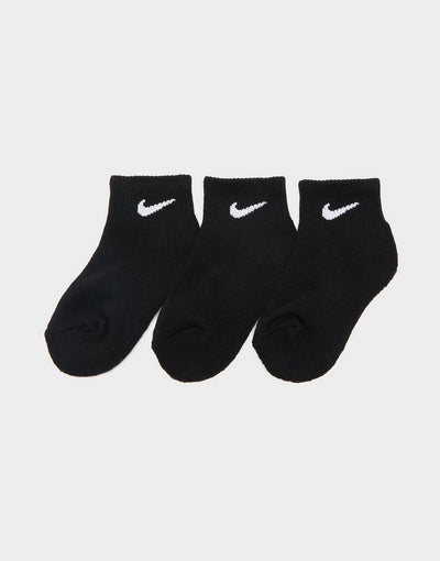 Nike Kid's Cushions Ankle 3 Packs Black Socks