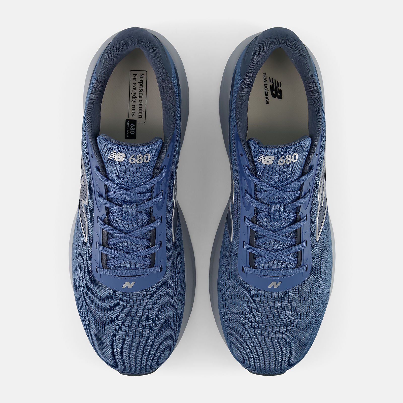 NEW BALANCE MEN'S 680 V9 HERON/SHADOW BLUE RUNNING SHOES (WIDTH 2E)