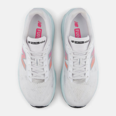 NEW BALANCE MEN'S FUELCELL REBEL V5 WHITE/PINK/BLUE RUNNING SHOES