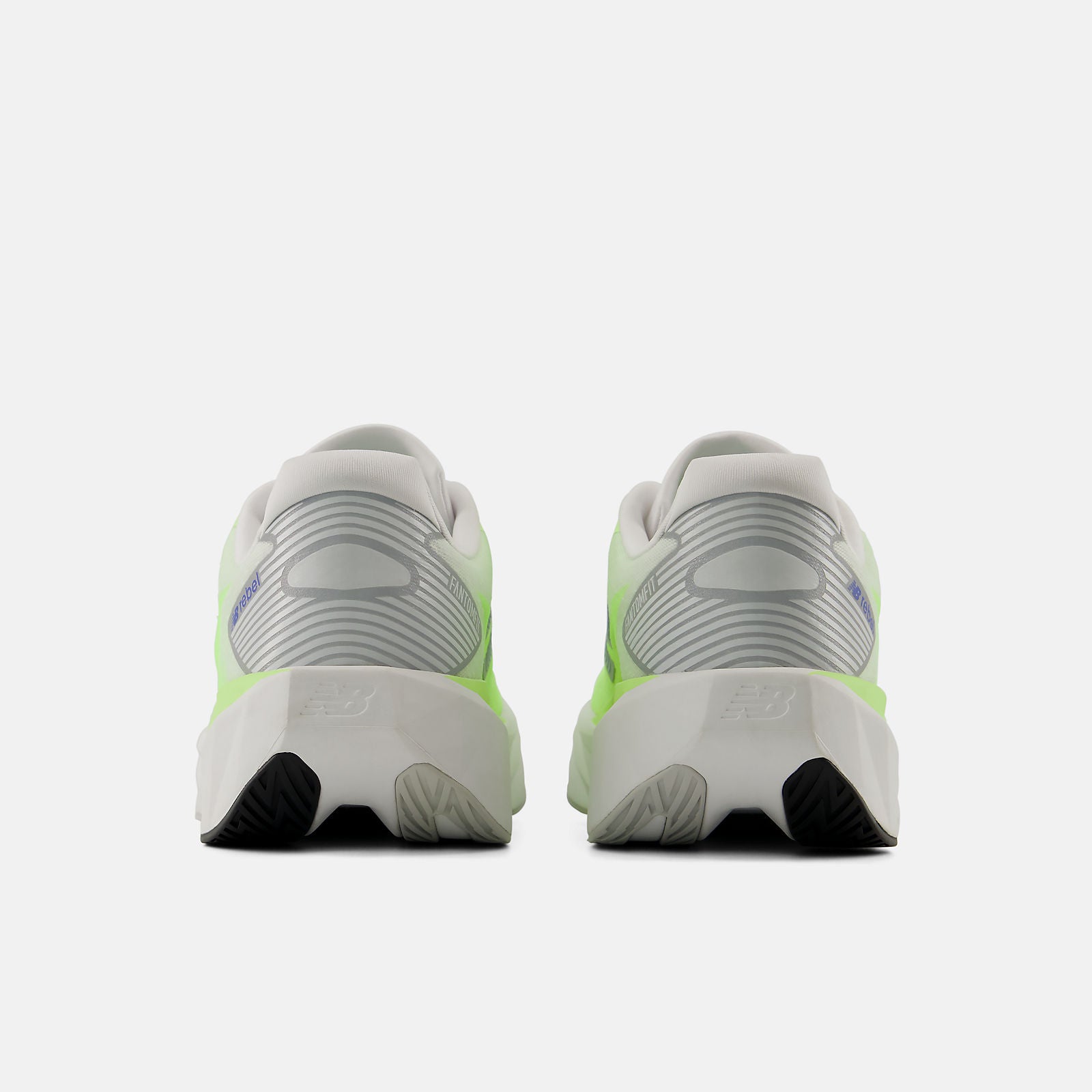 NEW BALANCE MEN'S FUELCELL REBEL V5 FLURO/WHITE RUNNING SHOES