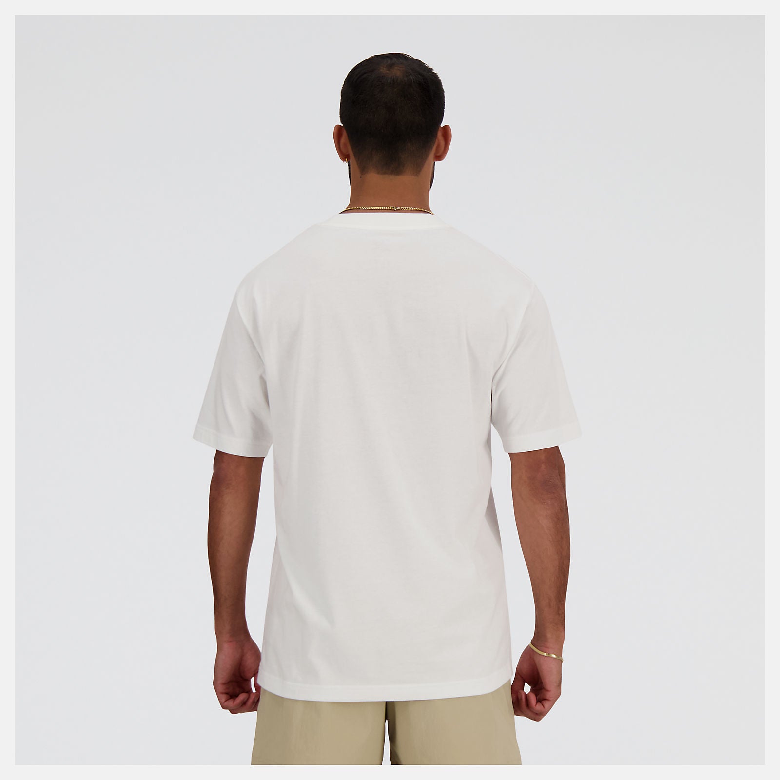 NEW BALANCE MEN'S SPORT ESSENTIALS COTTON WHITE TEE