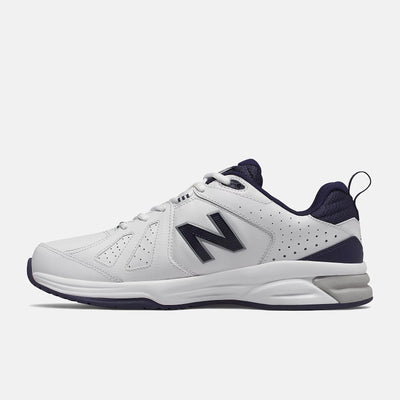 New Balance Men's 624v5 White/Navy Shoe (2e Wide)