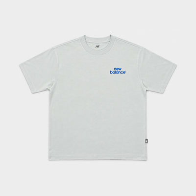New Balance Men's Intelligent Tee in moss, front flat lay