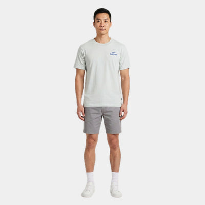 New Balance Men's Intelligent Tee in moss, front view on model