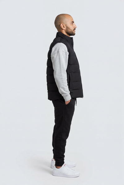 Insport Mens Black Puffer Vest