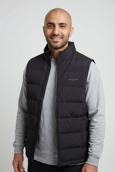 Insport Mens Black Puffer Vest