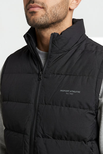 Insport Mens Black Puffer Vest