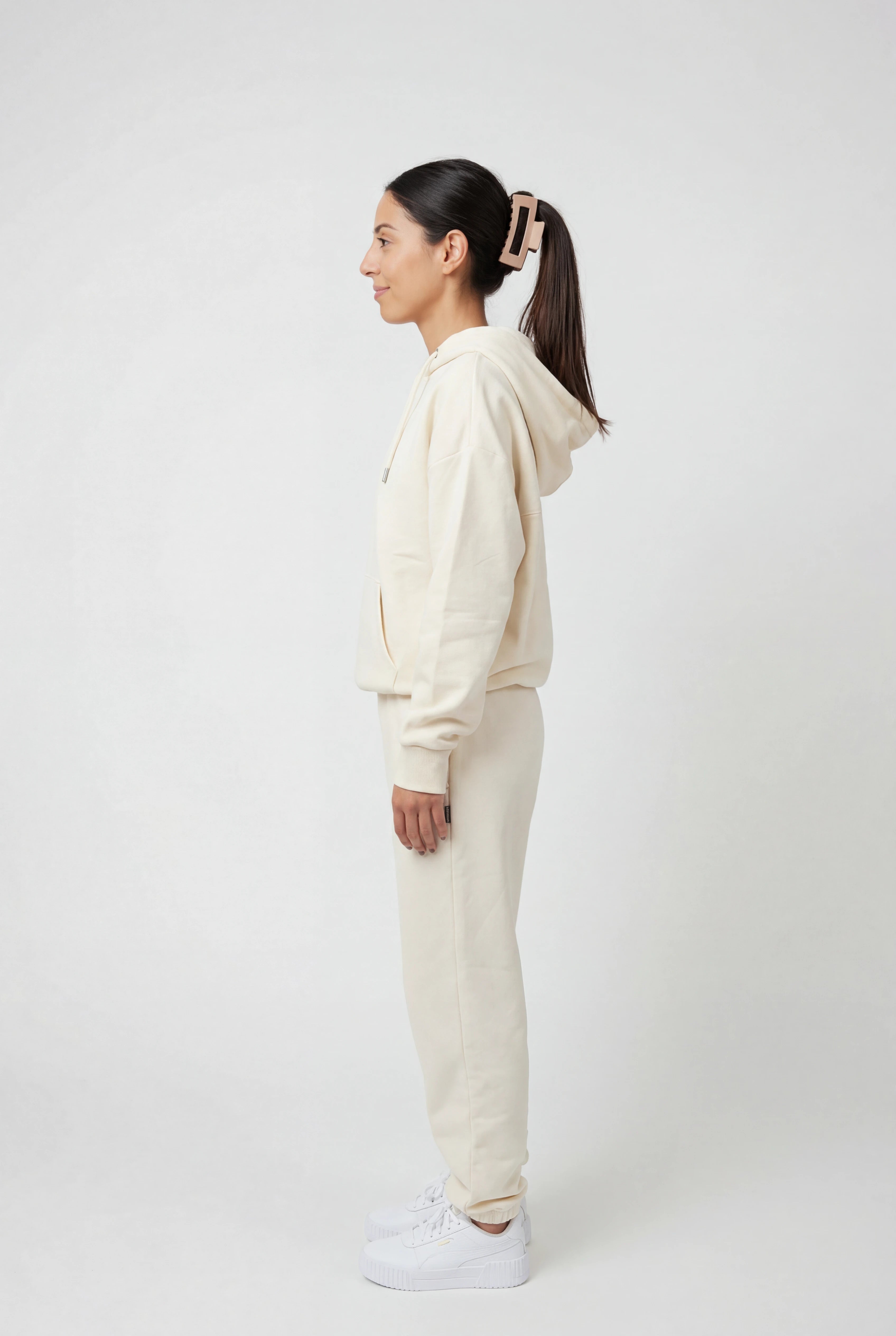 Insport Womens Mia Ivory Fleece Hoodie