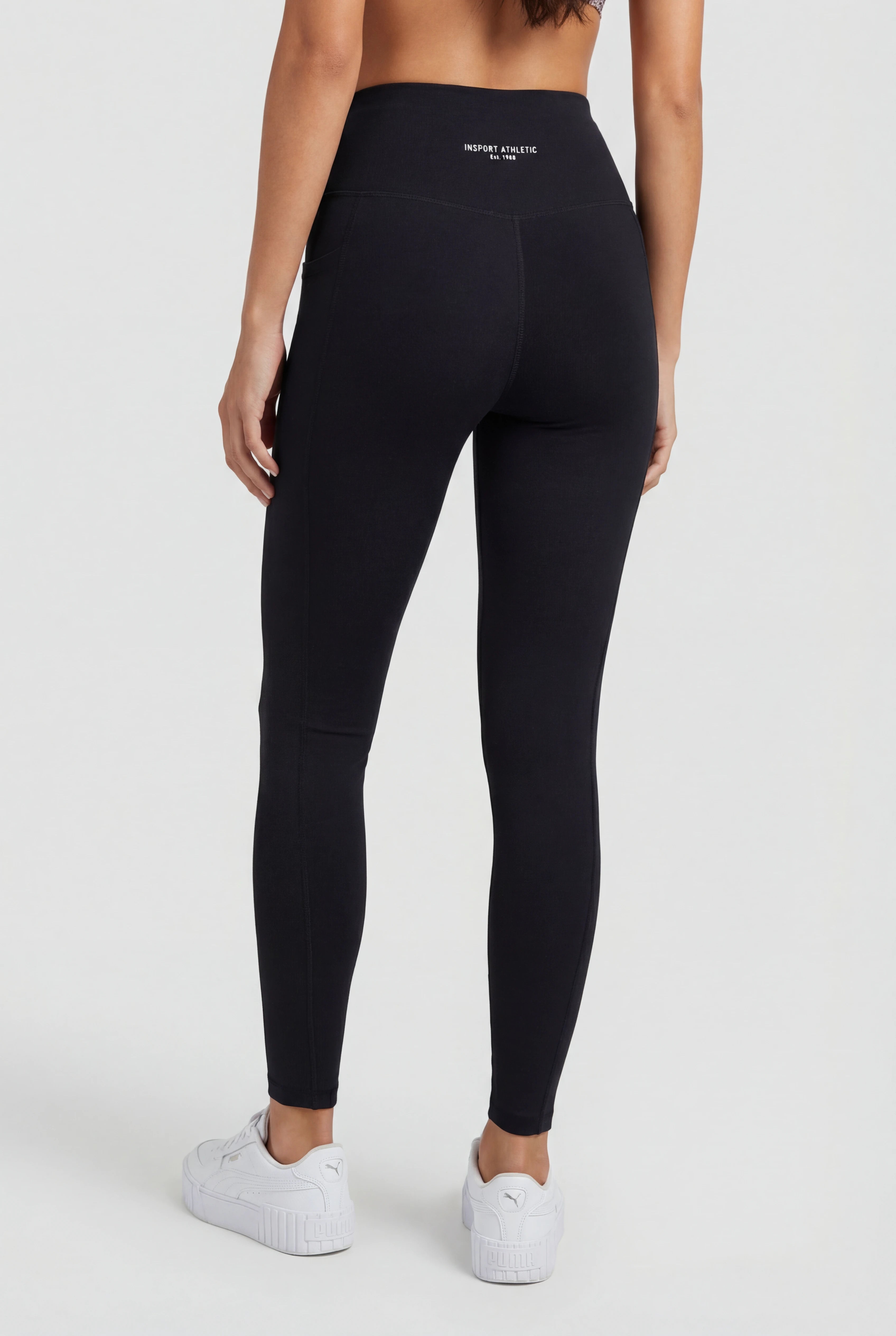 Insport Womens Black Pocket Tights