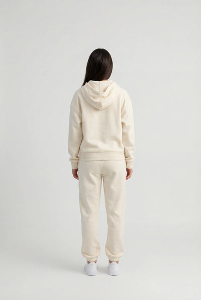 Insport Womens Mia Ivory Fleece Hoodie