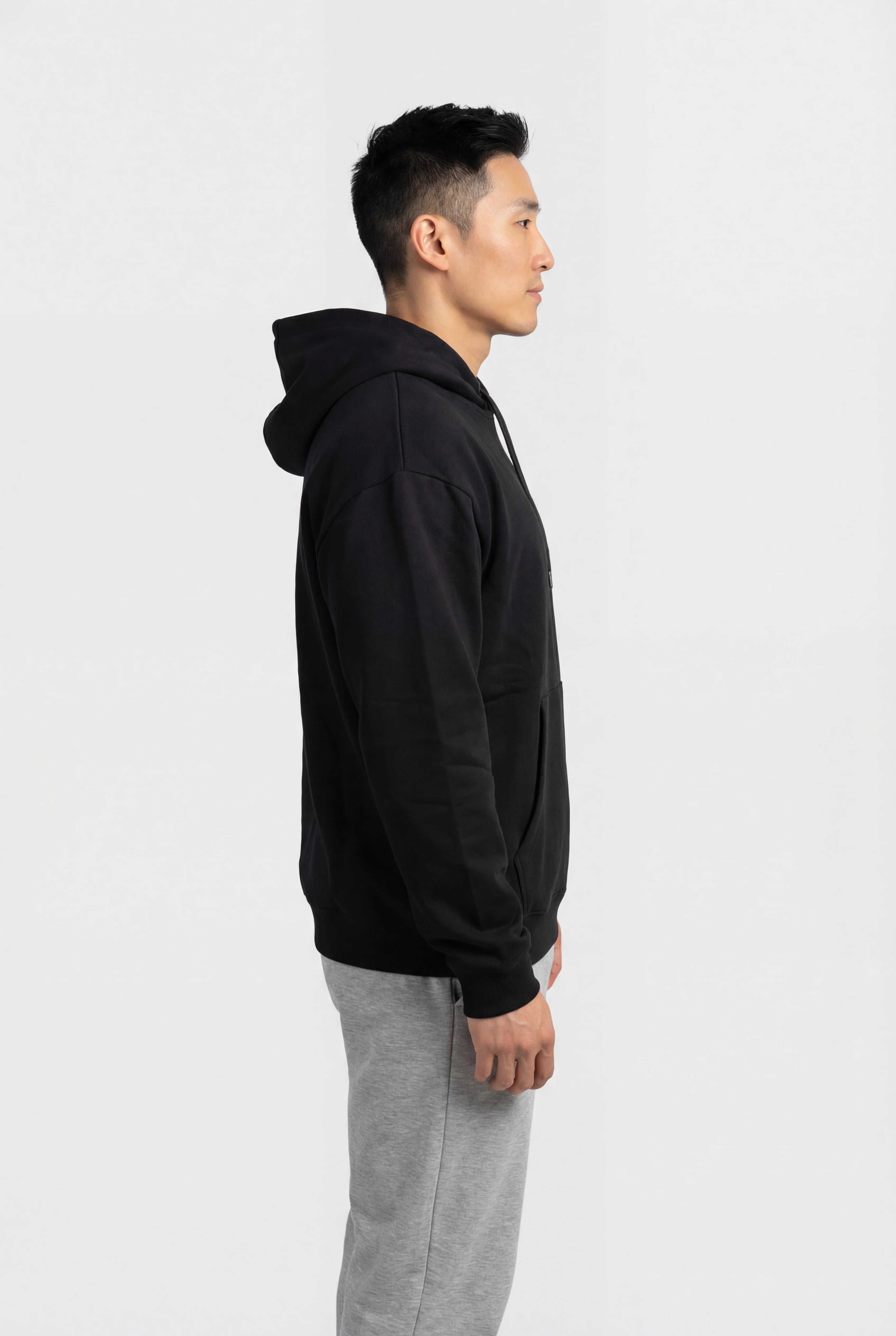 Insport Men's Alaska Full Zip Hooded Black Jacket