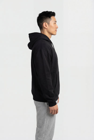Insport Men's Alaska Full Zip Hooded Black Jacket