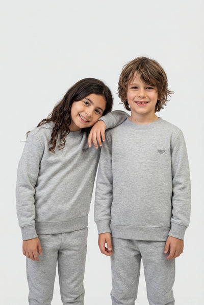 Insport Kids Alaska Grey Marle Crew Sweatshirt