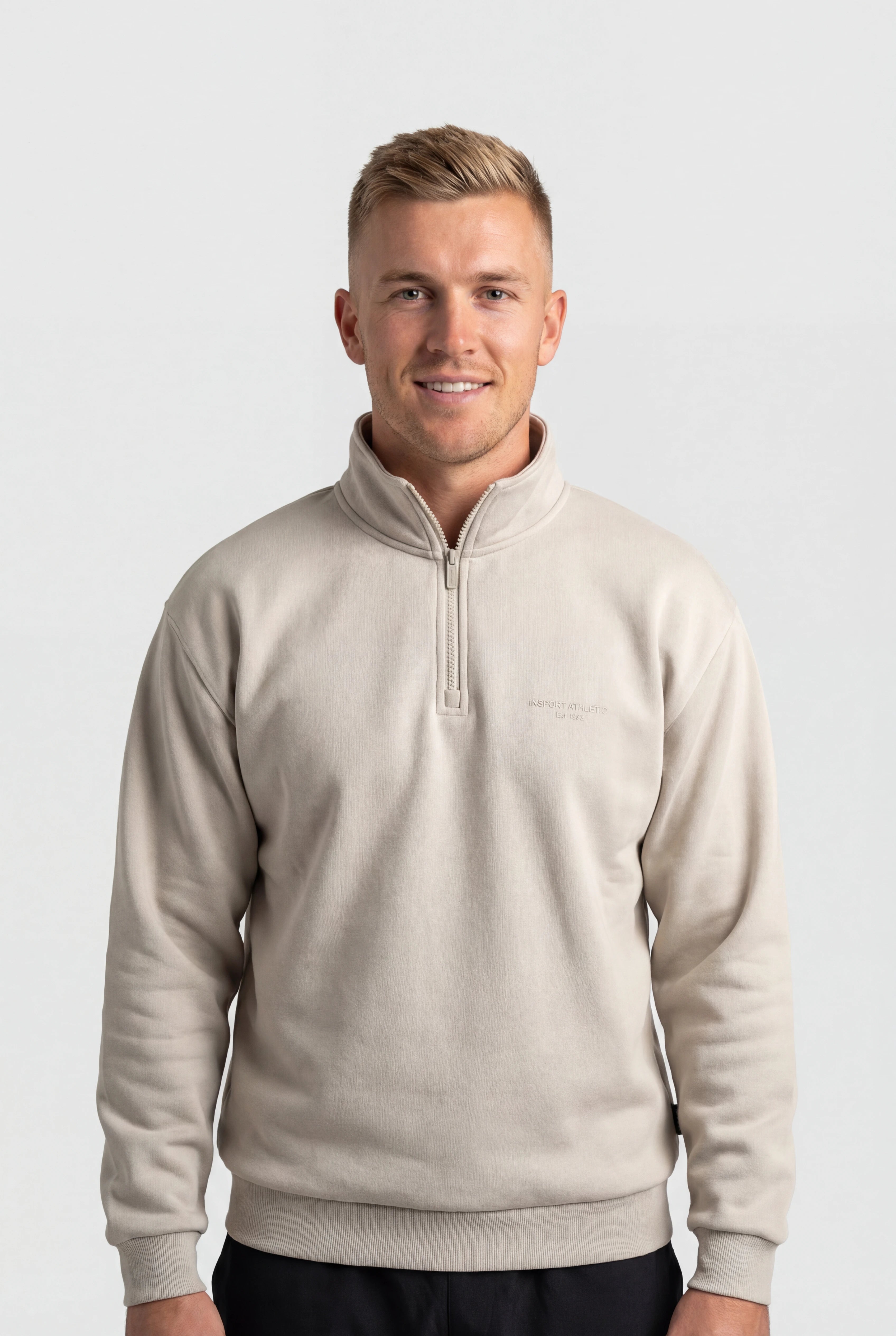 Insport Mens Denver Quarter Zip Top Antartica
