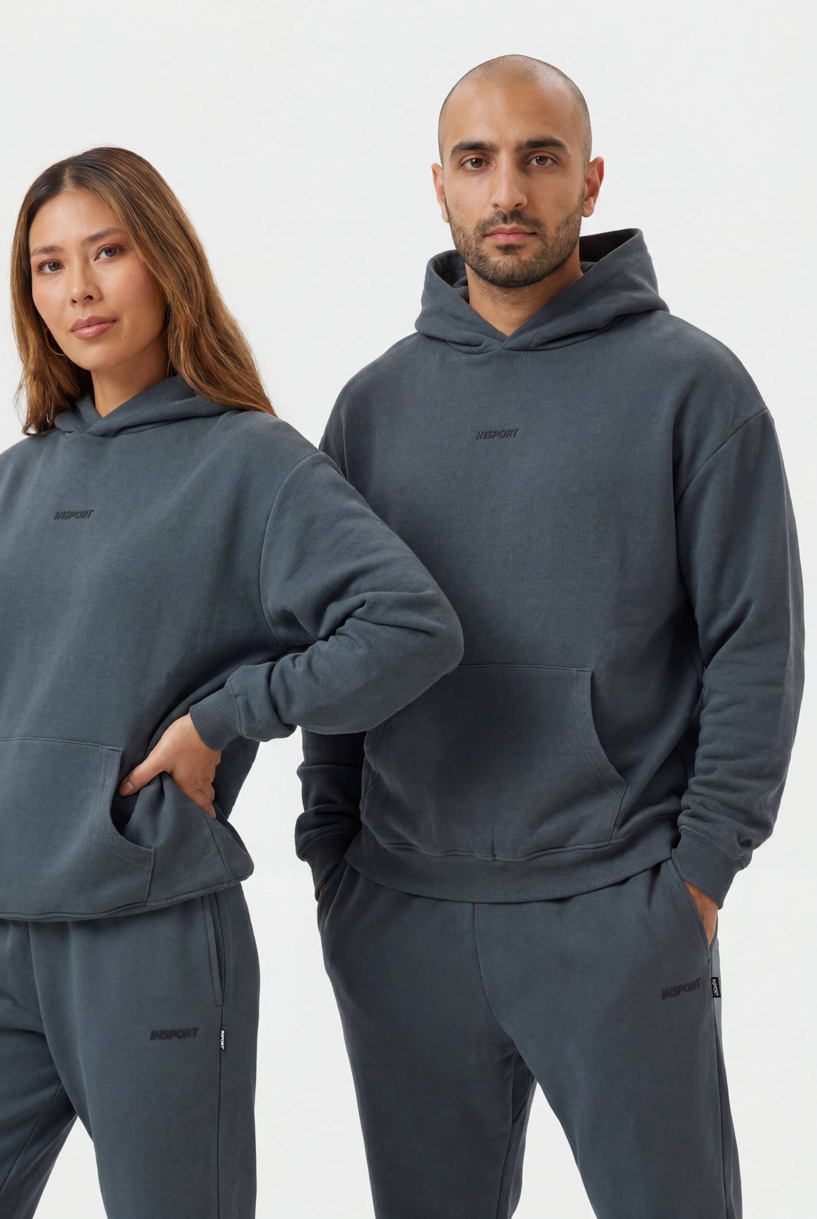 Insport Unisex Frankie Carbon Blue Hood