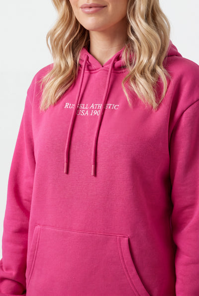 Russell Womens USA 1902 Lipstick Pink Hoodie