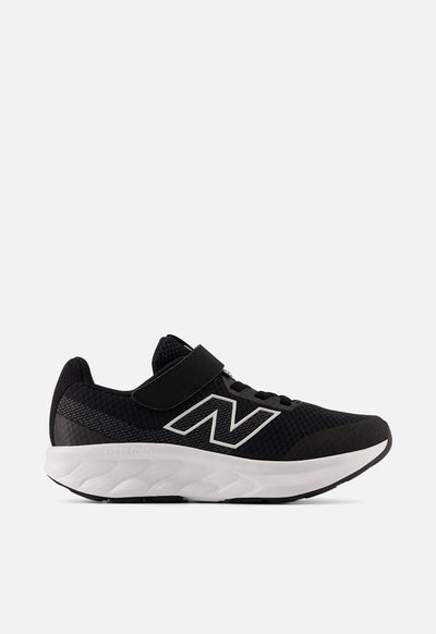 NEW BALANCE KID'S HOOK N' LOOP 520 BLACK/WHITE RUNNING SHOES