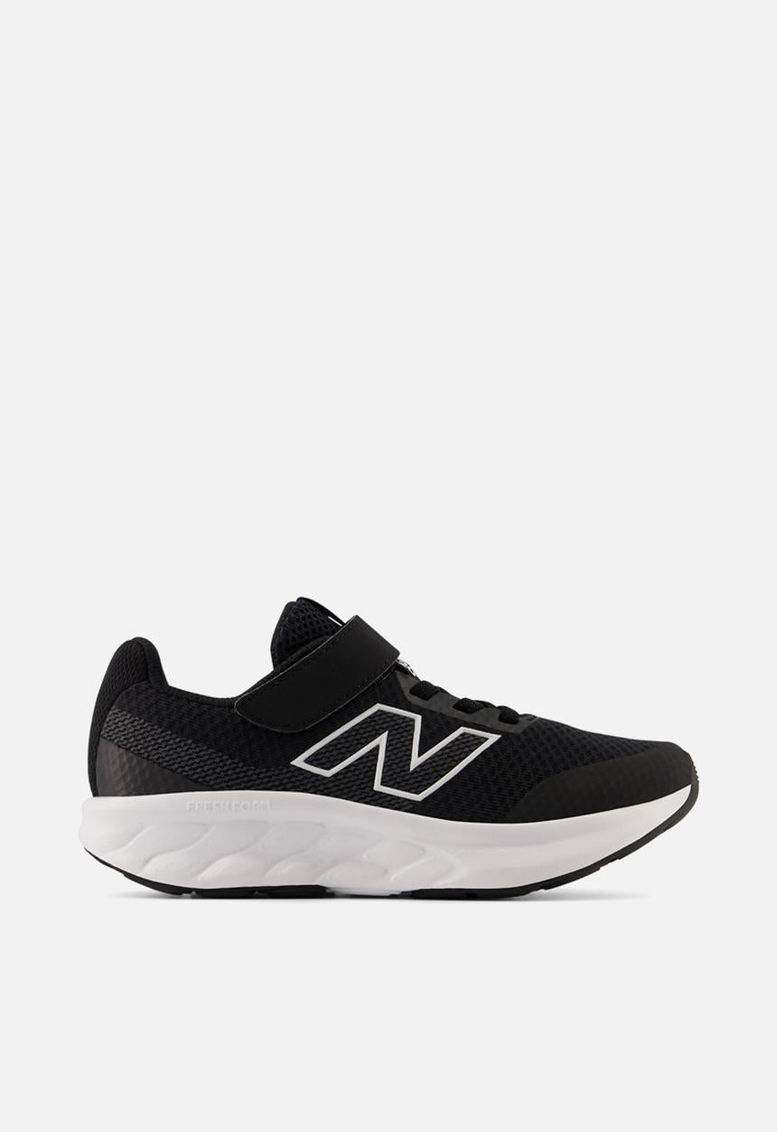 NEW BALANCE KID'S HOOK N' LOOP 520 BLACK/WHITE RUNNING SHOES