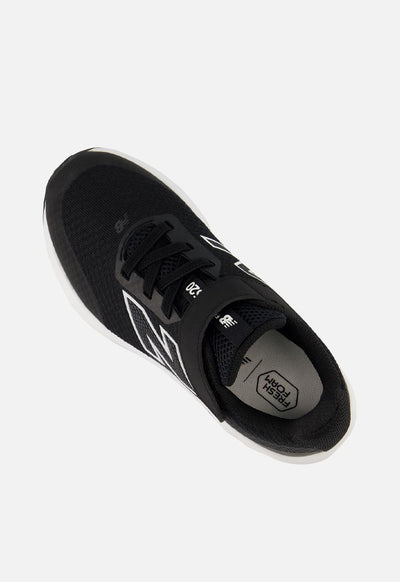 NEW BALANCE KID'S HOOK N' LOOP 520 BLACK/WHITE RUNNING SHOES