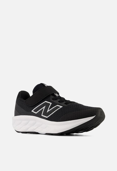 NEW BALANCE KID'S HOOK N' LOOP 520 BLACK/WHITE RUNNING SHOES