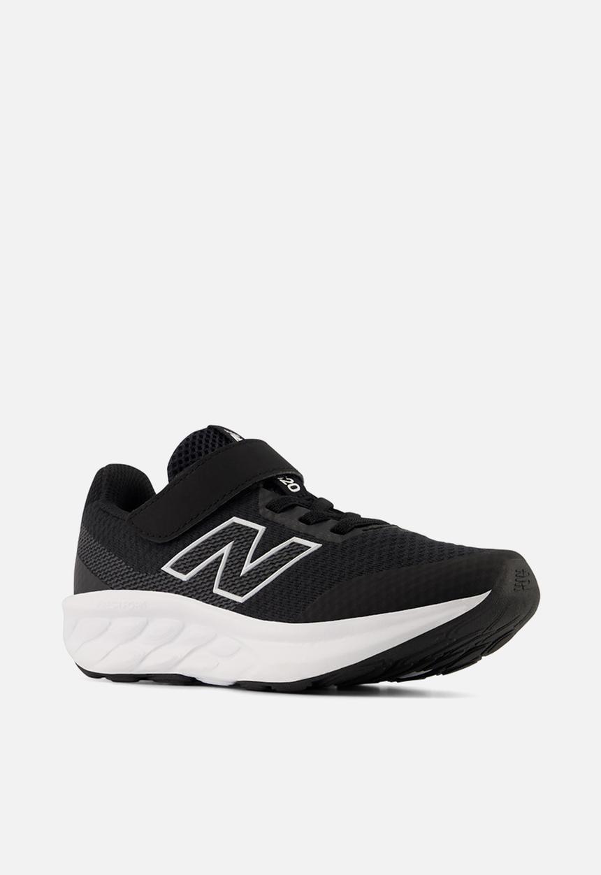 NEW BALANCE KID'S HOOK N' LOOP 520 BLACK/WHITE RUNNING SHOES
