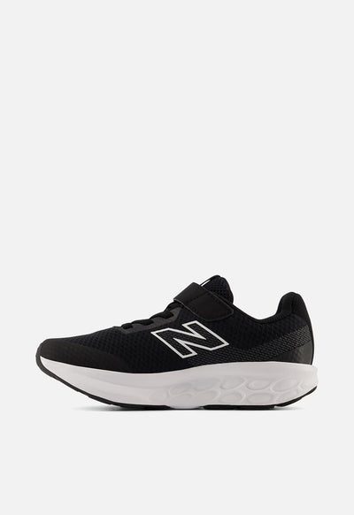 NEW BALANCE KID'S HOOK N' LOOP 520 BLACK/WHITE RUNNING SHOES