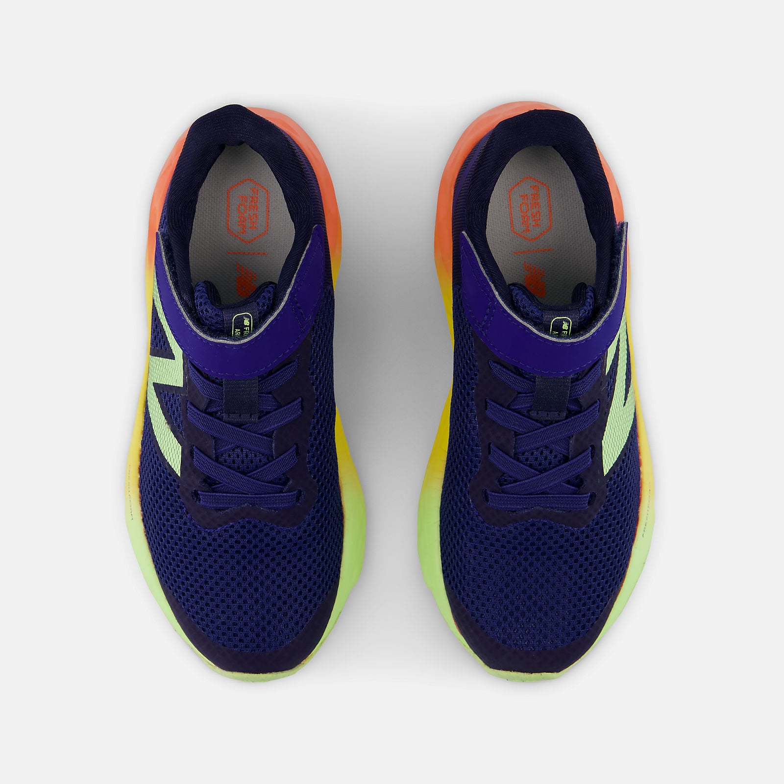 New Balance Kid's Hook N' Loop Fresh Foam Arishi V4 Blue/Heat Running Shoes