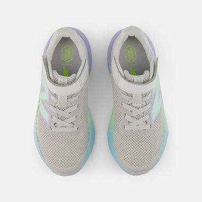 New Balance Kid's Hook N' Loop Fresh Foam Arishi V4 Grey/Jade Running Shoes
