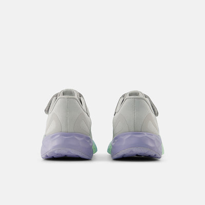 New Balance Kid's Hook N' Loop Fresh Foam Arishi V4 Grey/Jade Running Shoes