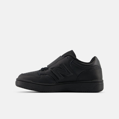 New Balance Kid's 480 Velcro Triple Black Shoe