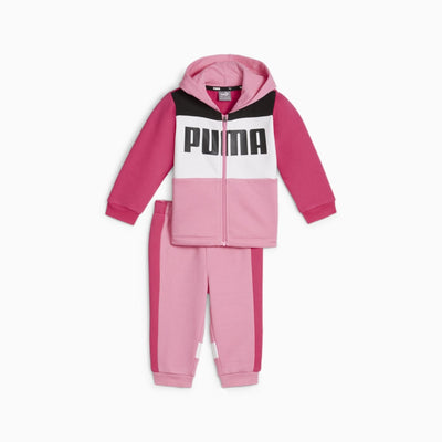 PUMA INFANTS PINK MINICATS COLORBLOCK FLC SET