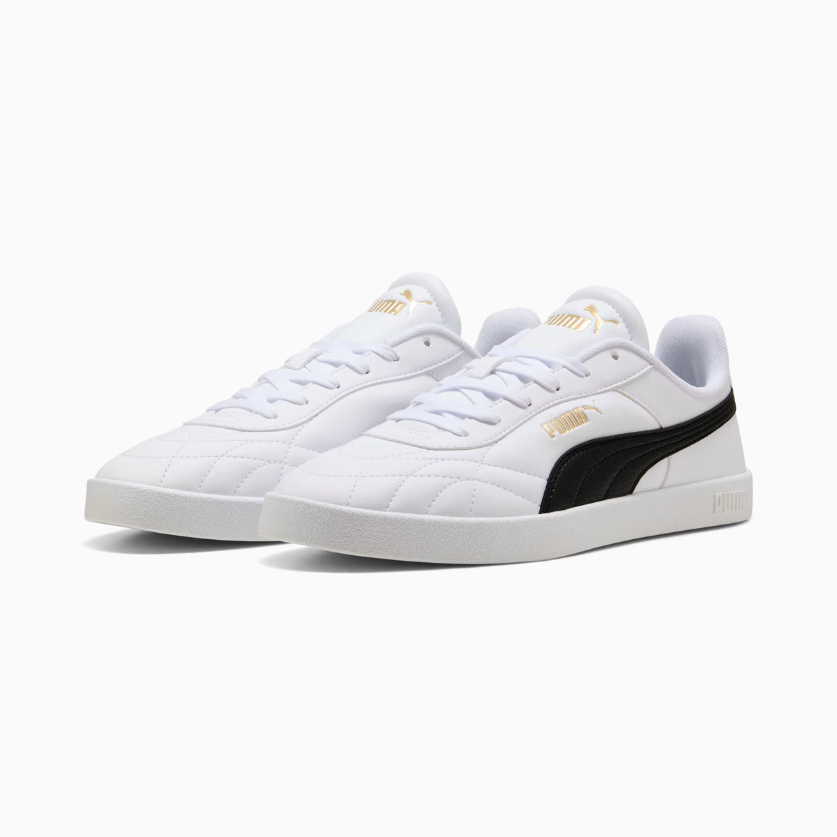 PUMA MEN'S CLUB II INDOOR WHITE/BLACK SNEAKER SHOES