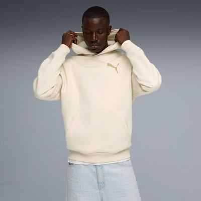 Puma Men's Essentials Elevated Cat Logo Relaxed Alpine Snow Hoodie