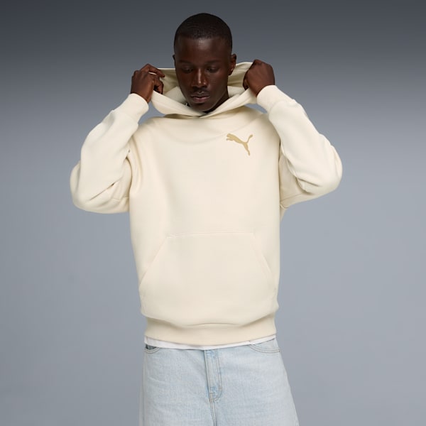 Puma Men's Essentials Elevated Cat Logo Relaxed Alpine Snow Hoodie