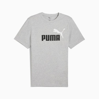 Puma Men's Essentials 2 Colour Logo Grey Tee