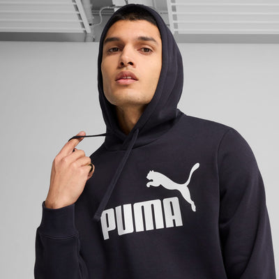 PUMA MEN'S ESSENTIALS NO. 1 LOGO FLEECE NAVY HOODIE
