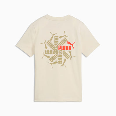 PUMA KID'S ESSENTIALS LOGO LAB GRAPHIC ALPINE SNOW TEE