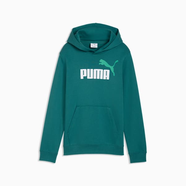 Puma Kid's Essentials 2 Colour No. 1 Logo Emerald Ice Hoodie