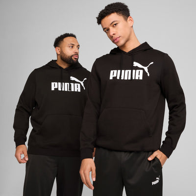 PUMA MEN'S ESSENTIALS NO. 1 LOGO FLEECE BLACK HOODIE