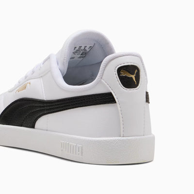 PUMA MEN'S CLUB II INDOOR WHITE/BLACK SNEAKER SHOES