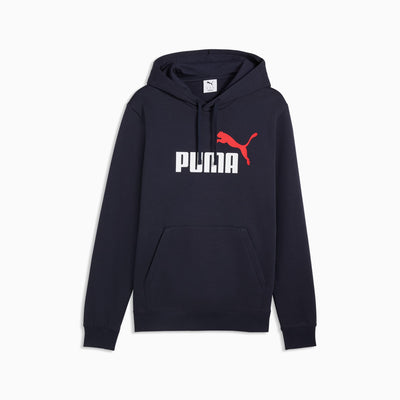 PUMA MEN'S ESSENTIALS BIG LOGO FLEECE NAVY HOODIE