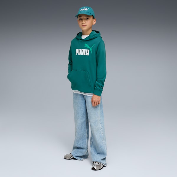 Puma Kid's Essentials 2 Colour No. 1 Logo Emerald Ice Hoodie
